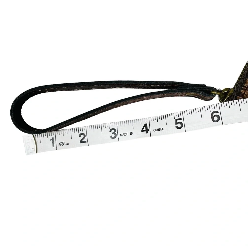 Patricia Nash Dark Brown Tooled 100% Leather Cassini Wristlet - Paisley Design